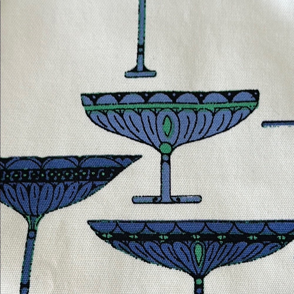 Talbots White and Blue goblet print modest Mini Skirt - Picture 7 of 7